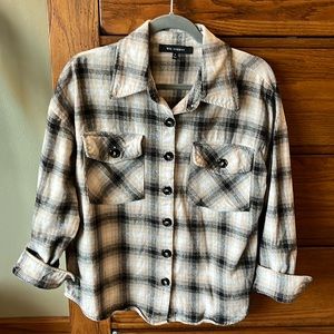 Plaid flannel shirt/shacket size small
